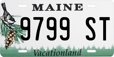 ME license plate 9799ST