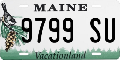 ME license plate 9799SU