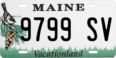 ME license plate 9799SV