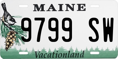 ME license plate 9799SW