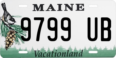 ME license plate 9799UB