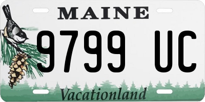 ME license plate 9799UC