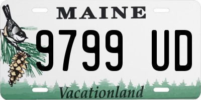 ME license plate 9799UD
