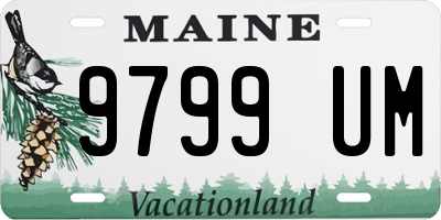 ME license plate 9799UM