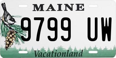 ME license plate 9799UW