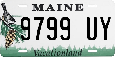 ME license plate 9799UY