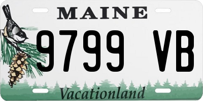 ME license plate 9799VB