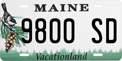 ME license plate 9800SD