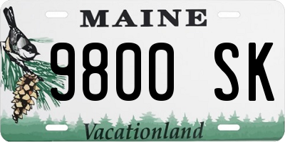 ME license plate 9800SK