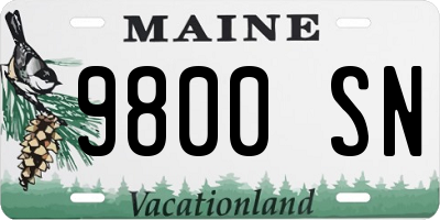 ME license plate 9800SN