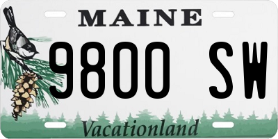 ME license plate 9800SW