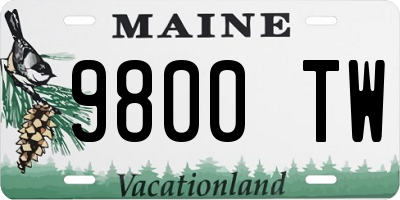 ME license plate 9800TW