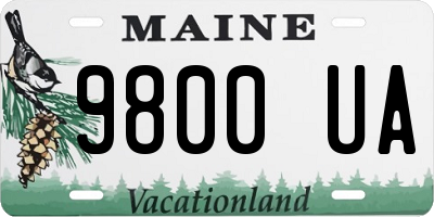 ME license plate 9800UA