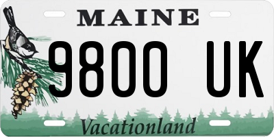 ME license plate 9800UK