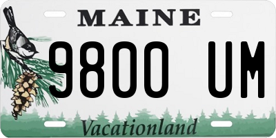 ME license plate 9800UM