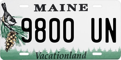 ME license plate 9800UN