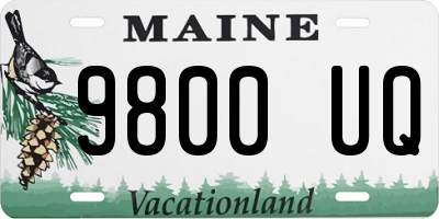 ME license plate 9800UQ