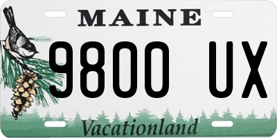 ME license plate 9800UX