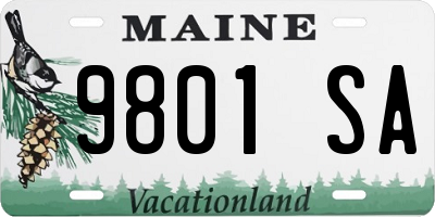 ME license plate 9801SA