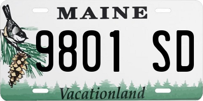 ME license plate 9801SD