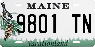 ME license plate 9801TN