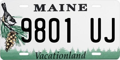 ME license plate 9801UJ