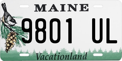ME license plate 9801UL