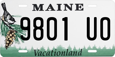 ME license plate 9801UO
