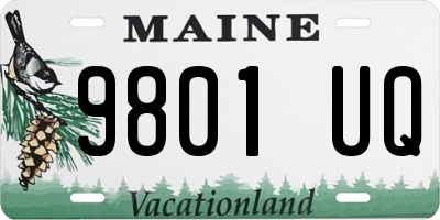 ME license plate 9801UQ