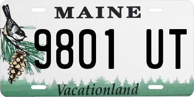 ME license plate 9801UT