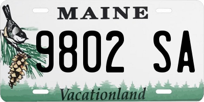 ME license plate 9802SA