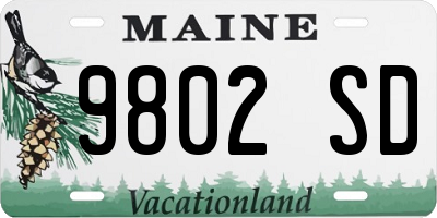 ME license plate 9802SD
