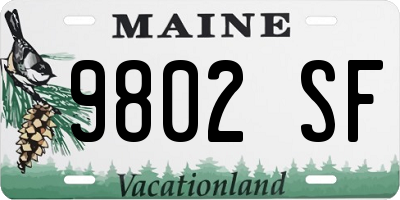 ME license plate 9802SF