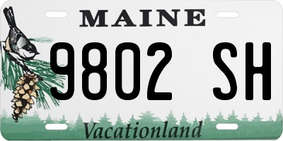 ME license plate 9802SH