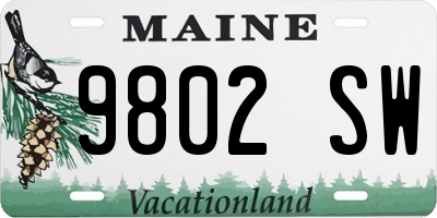 ME license plate 9802SW
