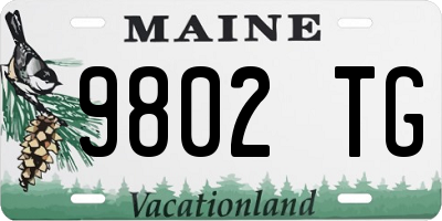 ME license plate 9802TG