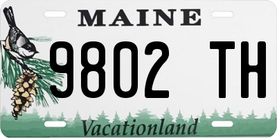 ME license plate 9802TH