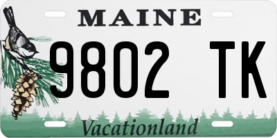 ME license plate 9802TK