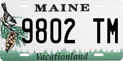 ME license plate 9802TM