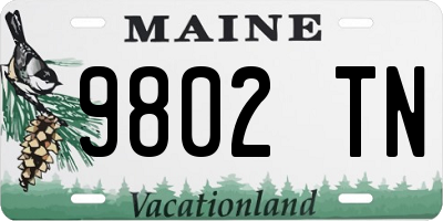 ME license plate 9802TN
