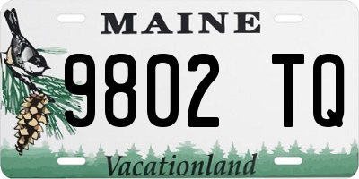 ME license plate 9802TQ