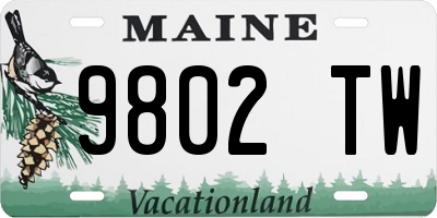 ME license plate 9802TW
