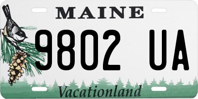 ME license plate 9802UA
