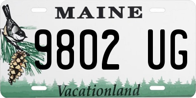 ME license plate 9802UG