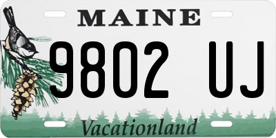 ME license plate 9802UJ