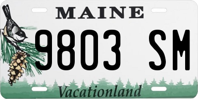 ME license plate 9803SM