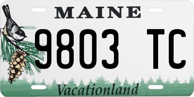 ME license plate 9803TC
