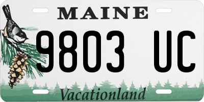 ME license plate 9803UC