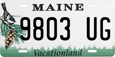 ME license plate 9803UG