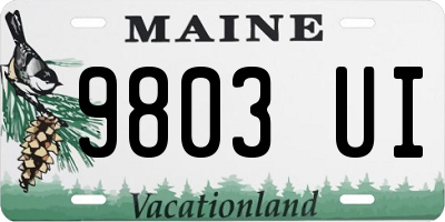 ME license plate 9803UI